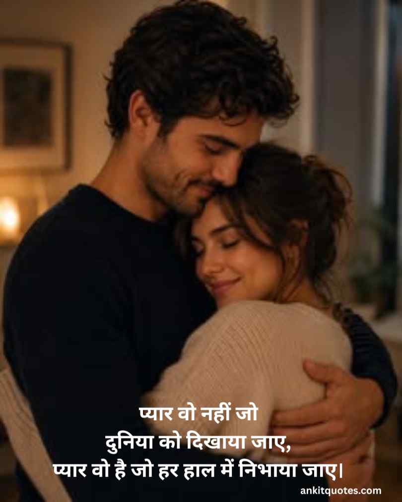 प्यार भरी शायरी 2 लाइन हिन्दी